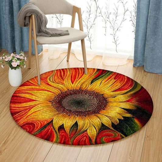 Sun Flower HM080929TM Round Area Rug