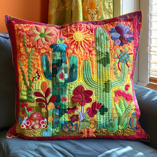 Sunburst Cactus Quilted Pillow Case NCU0DV293