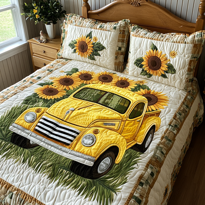 Sunflower Harvest Quilted Bedding Set NCU0DV2055