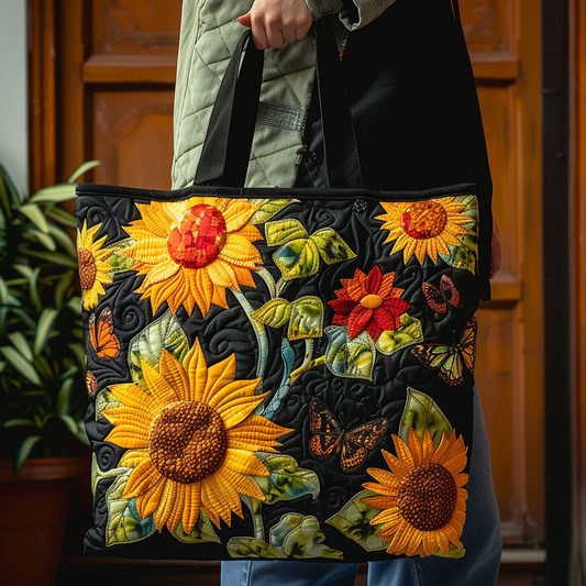 Sunflower Night Quilted Tote Bag NCU0TH500