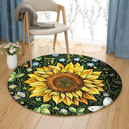 Sunflower BT150809RR Round Area Rug