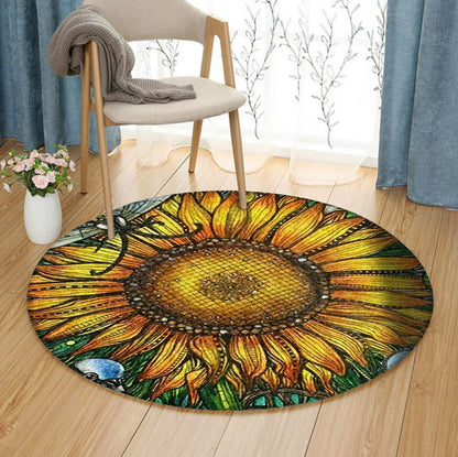 Sunflower BT160829RR Round Area Rug