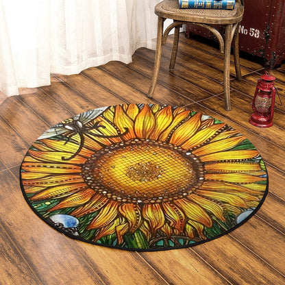 Sunflower BT160829RR Round Area Rug