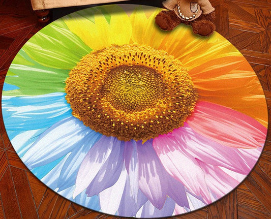 Sunflower CL300969MDC Round Area Rug