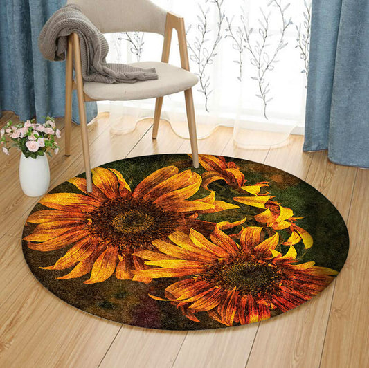 Sunflower DD0711024RR Round Area Rug