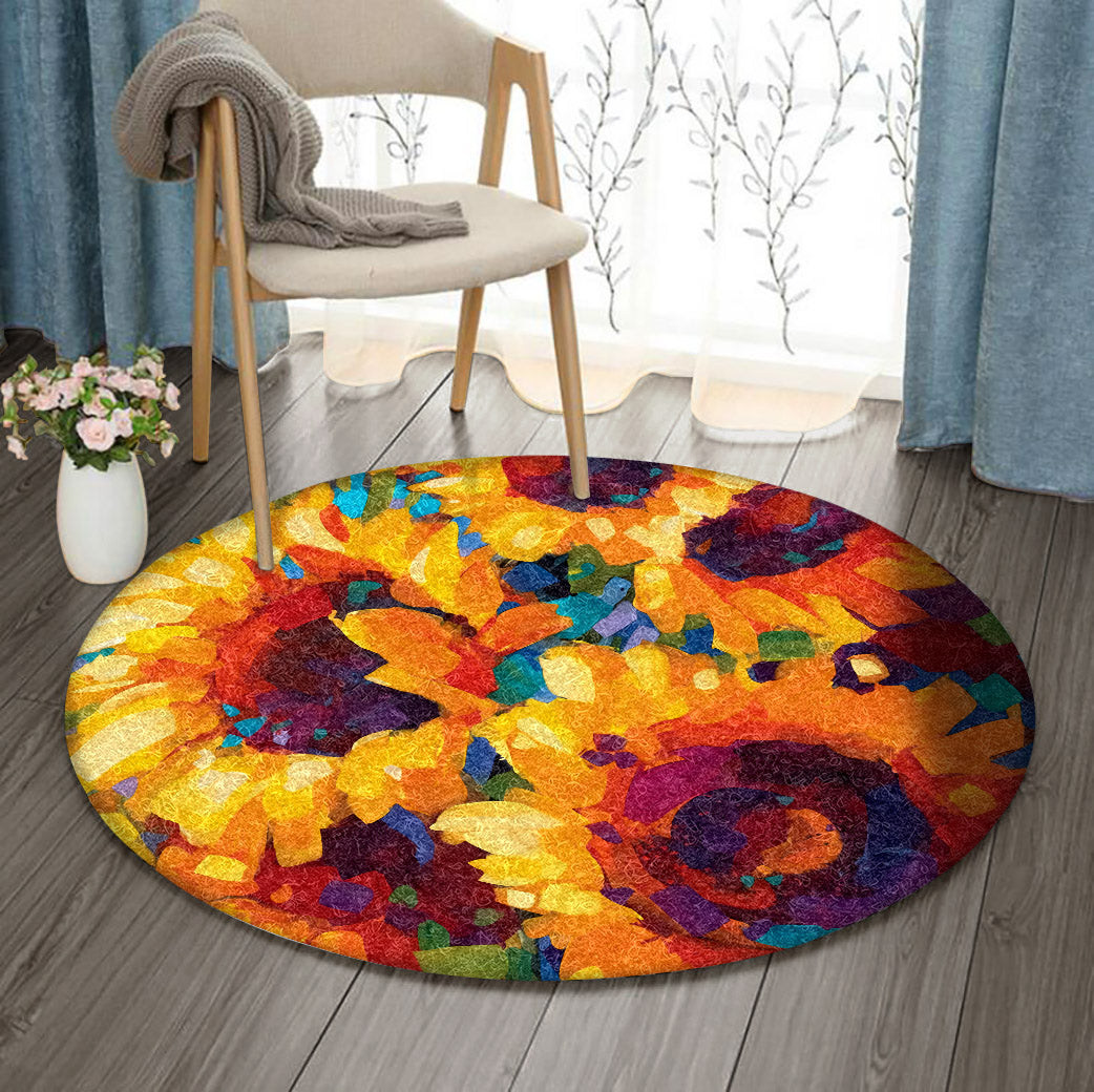 Sunflower DD2609110RR Round Area Rug