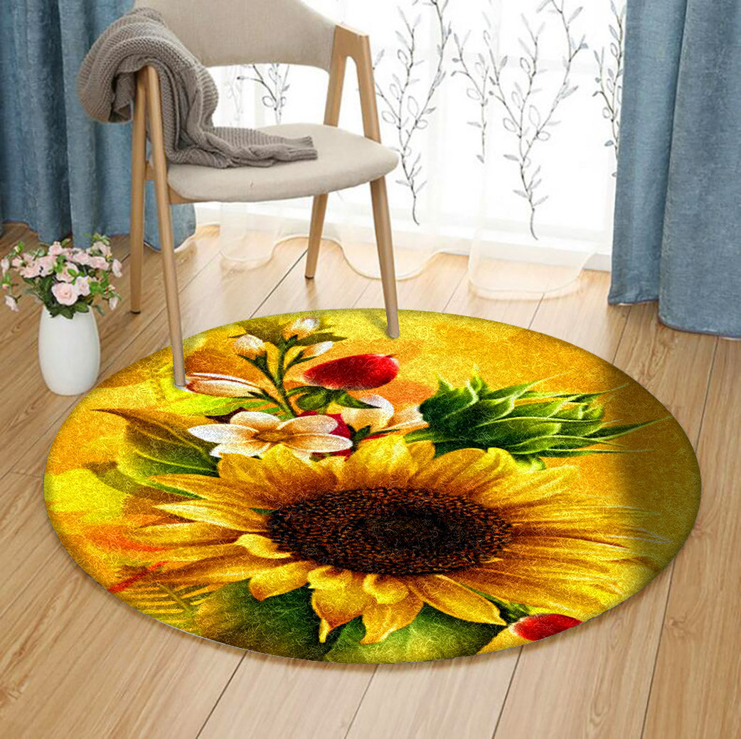 Sunflower DP190835RR Round Area Rug