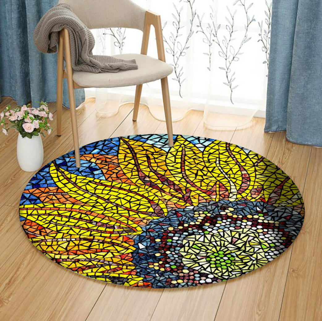 Sunflower DP210829RR Round Area Rug