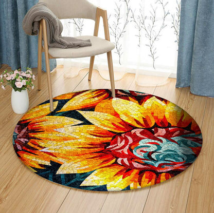 Sunflower DP210830RR Round Area Rug