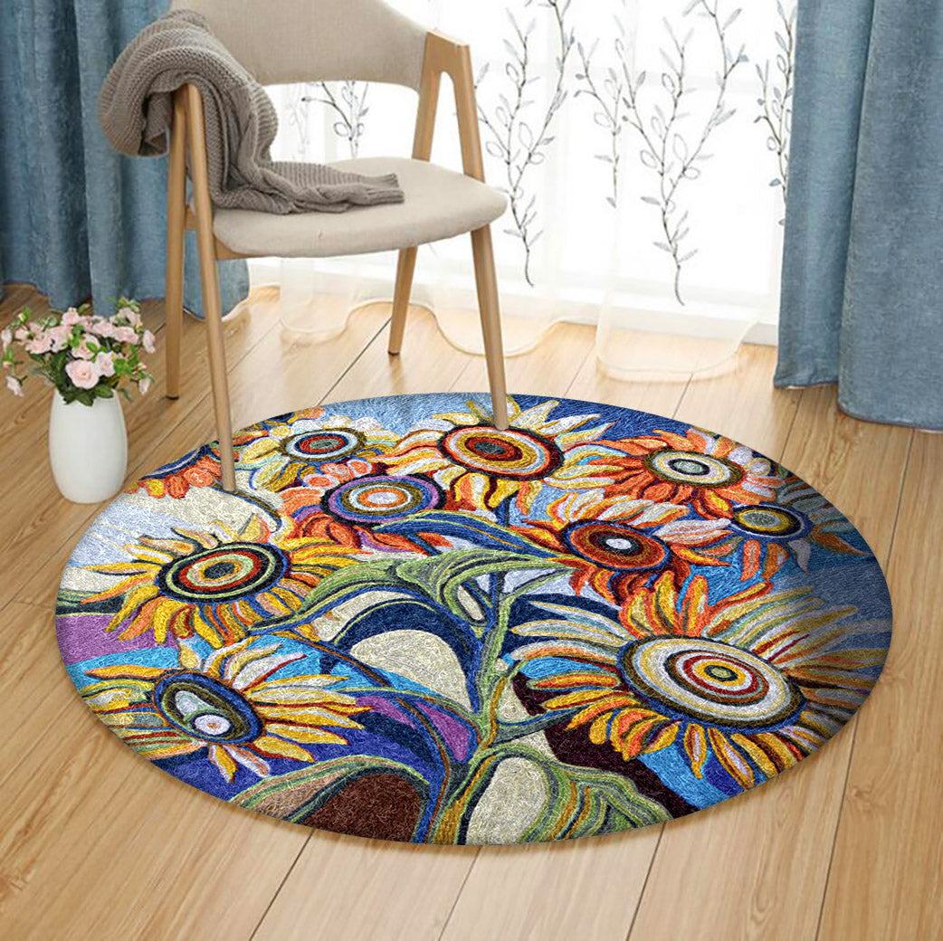 Sunflower HM2110127TM Round Area Rug