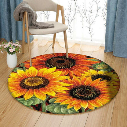 Sunflower HN060972RR Round Area Rug