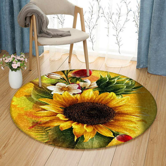 Sunflower HN060973RR Round Area Rug