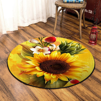 Sunflower HN060973RR Round Area Rug