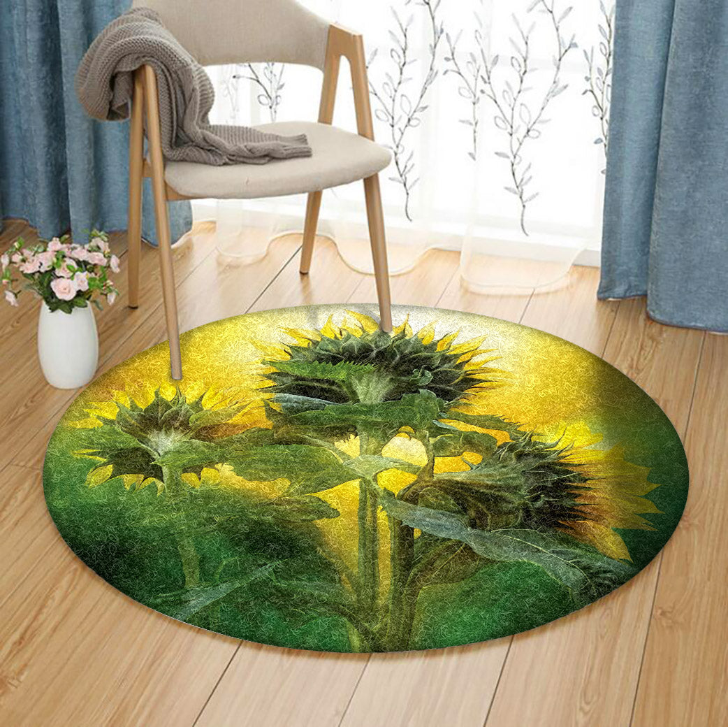 Sunflower HT051052TM Round Area Rug