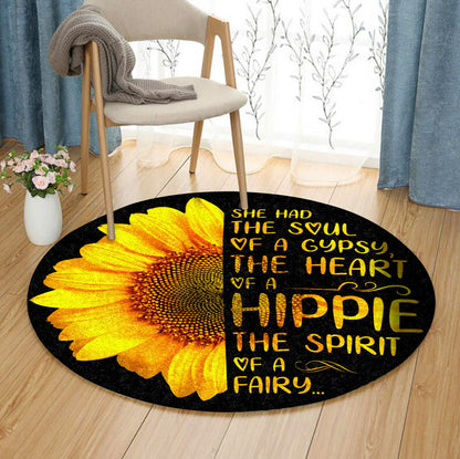 Sunflower HT160818TM Round Area Rug