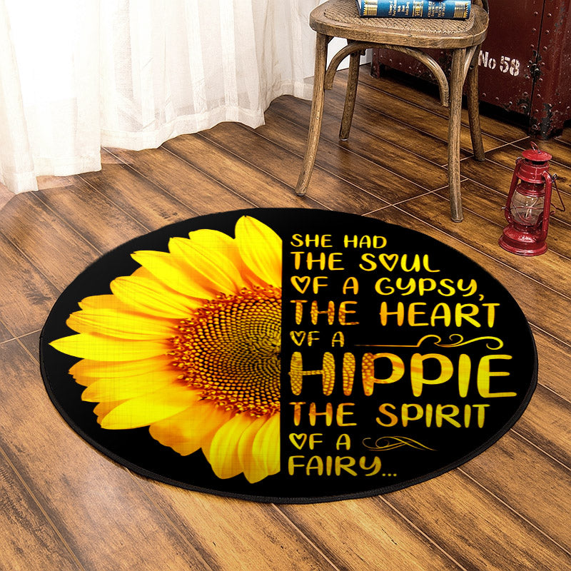 Sunflower HT160818TM Round Area Rug