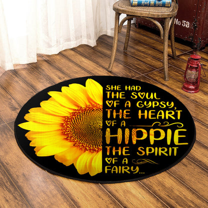 Sunflower HT160818TM Round Area Rug