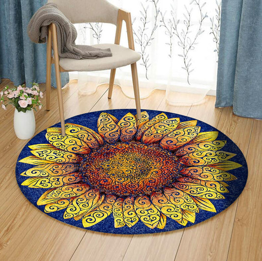 Sunflower TT120815PT Round Area Rug