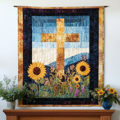 Sunflower Solace Art Quilt Hanging NCU0TL934