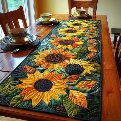 Sunflowers Garden Quilted Table Runner NCU0TL039