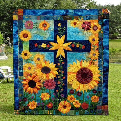 Sunlit Cross Quilted Blanket NCU0TH997