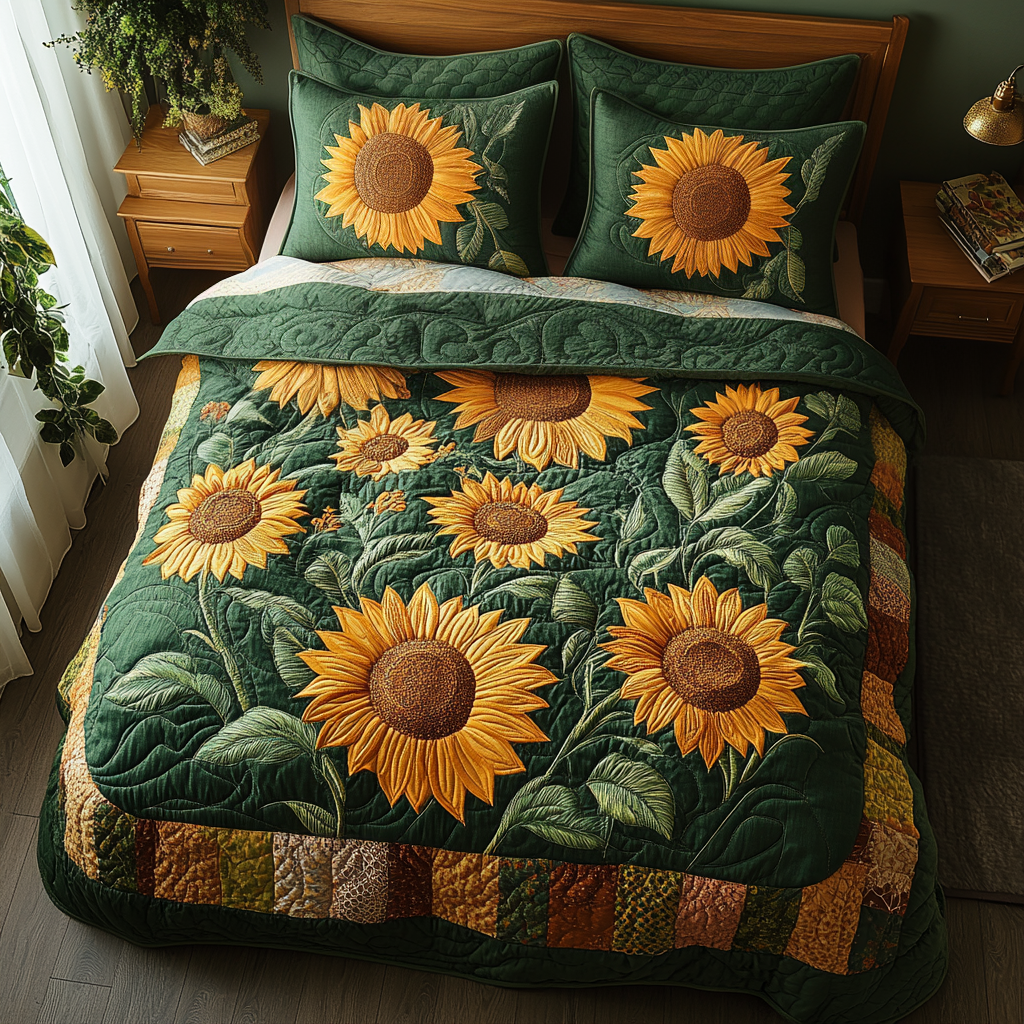 Sunlit Meadow Quilted Bedding Set NCU0DV2045