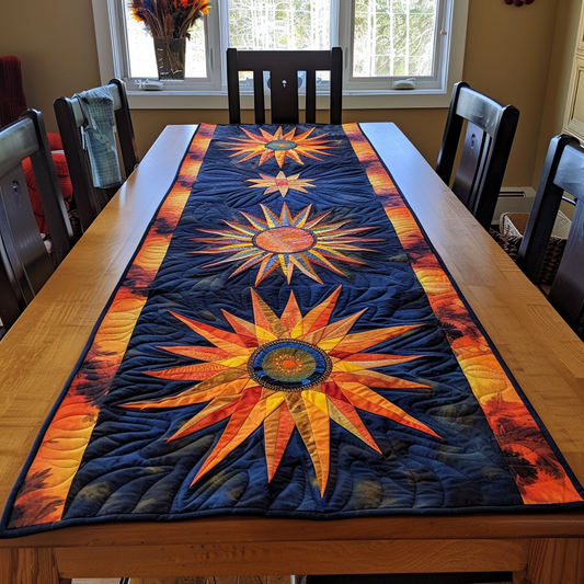 Sunny Starburst Quilted Table Runner NCU0TH633