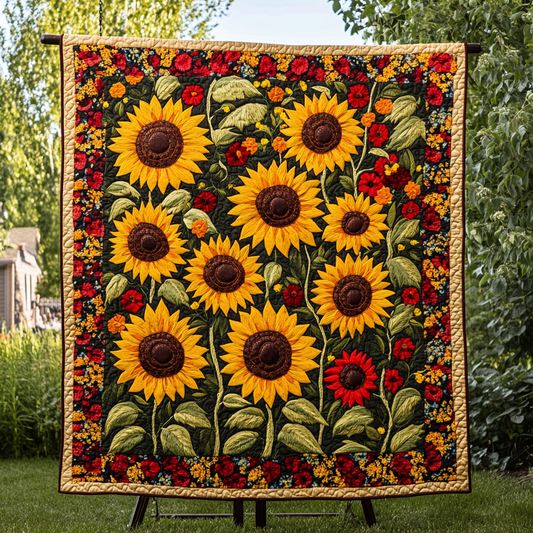 Sunny Blossom Quilted Blanket NCU0DK3543