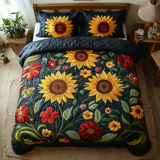 Juego de cama acolchado de 3 piezas Sunny Fields NCU0DK3530