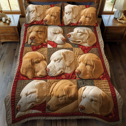 Juego de cama acolchado de 3 piezas Sunset Retriever NCU0DK1347