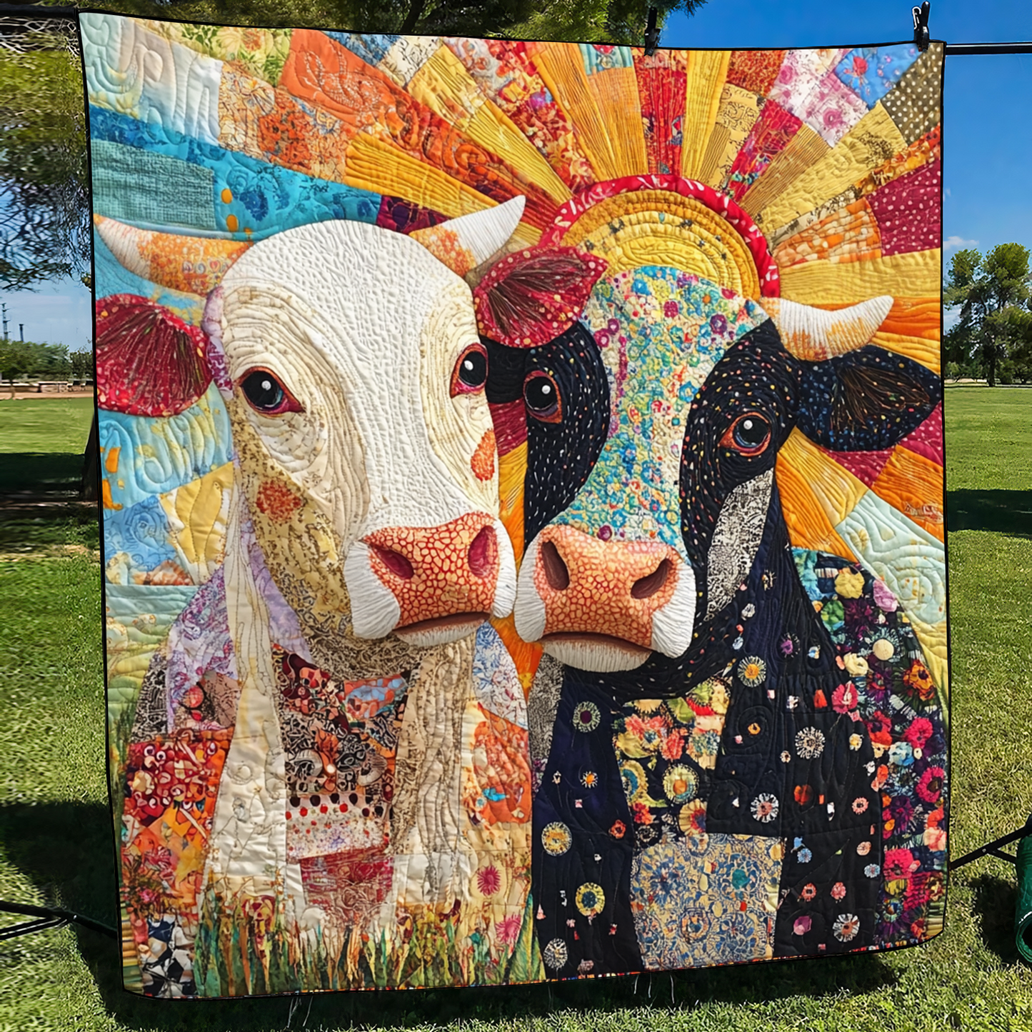 Sunshine Cows Quilted Blanket NCU0VH1500