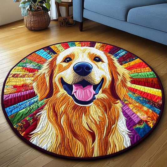 Sunshine Retriever Quilted Round Mat NCU0NT1373