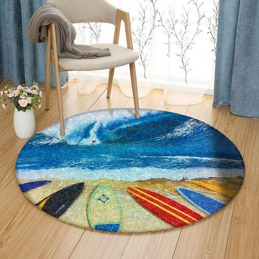 Surfboard TN2612117TM Round Area Rug