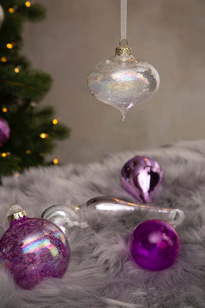 Sweet 30-Piece Glass Ornament Set (Pink - Purple) Limited Edition