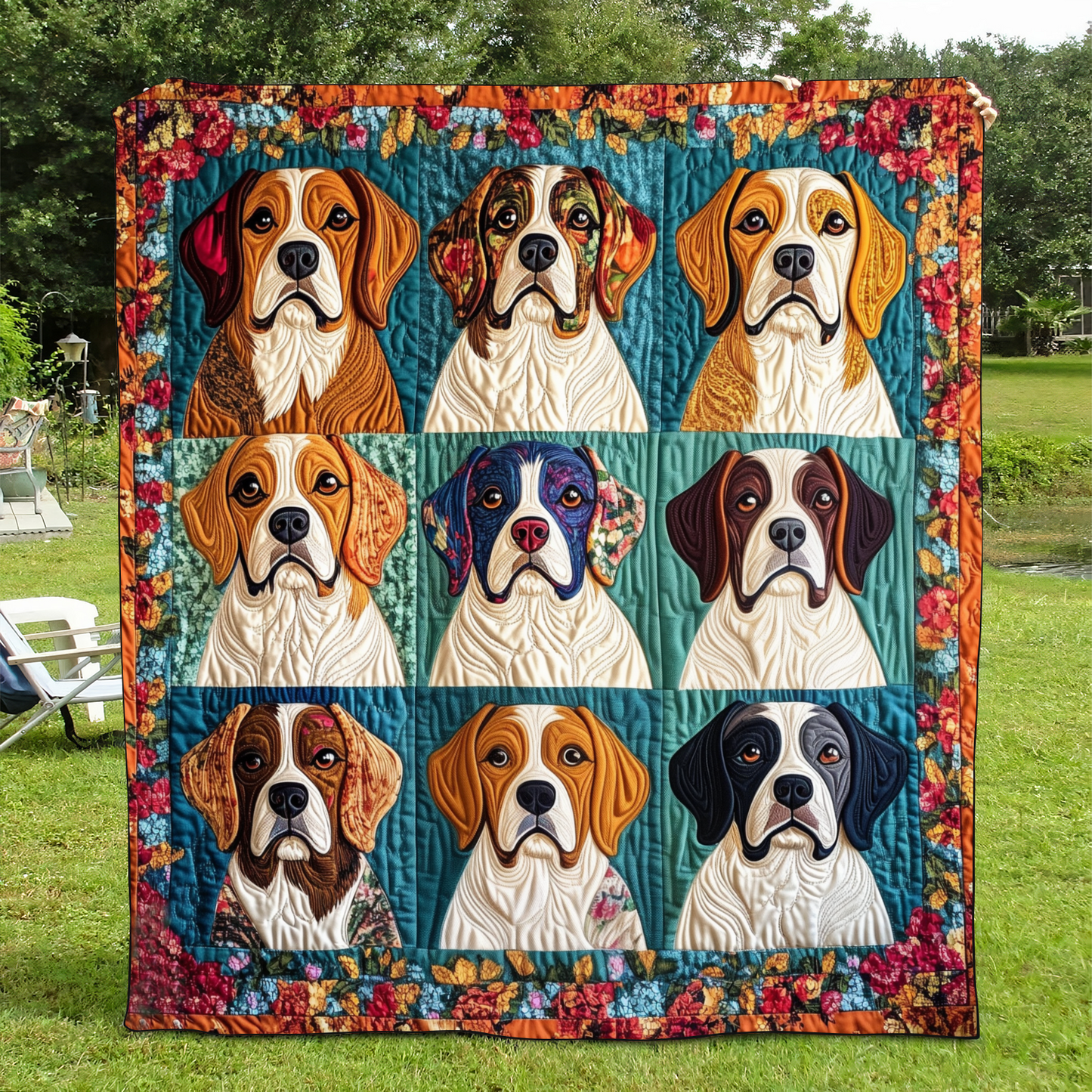 Sweet Beagle Quilted Blanket NCU0VL431