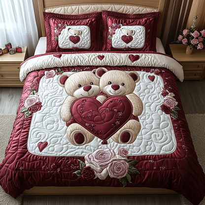 Sweetheart Hug Quilted Bedding Set NCU0DV2409