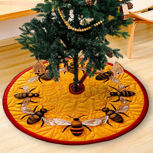 Bee TAI271223274QTS Quilted Tree Skirt