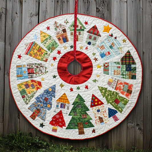 Christmas Houses TL040924450 Quilted Tree Skirt