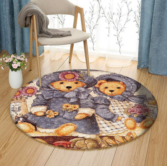 Teddy Bear BL2110015RR Round Area Rug