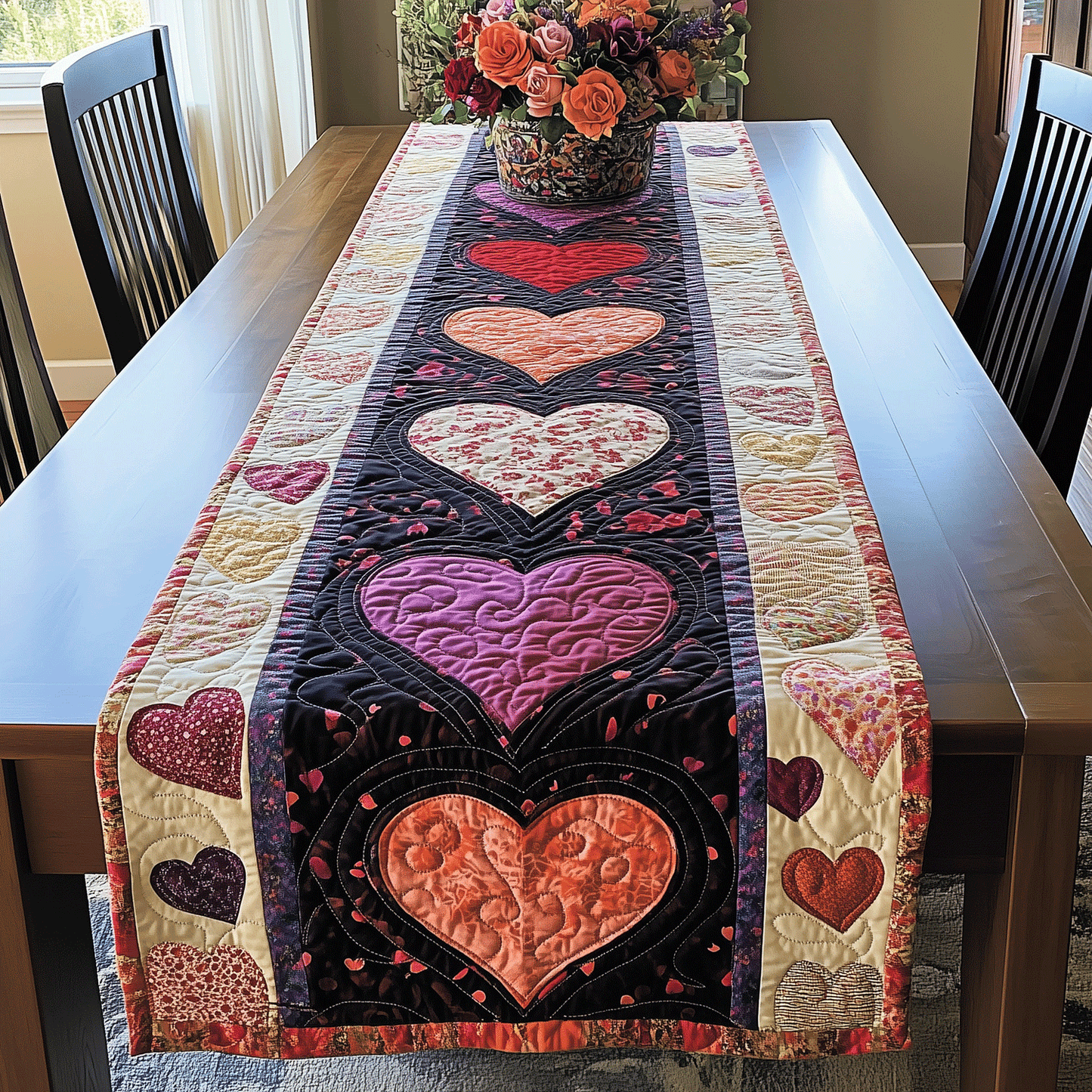 Tender Love Quilted Table Runner NCU0TH2526