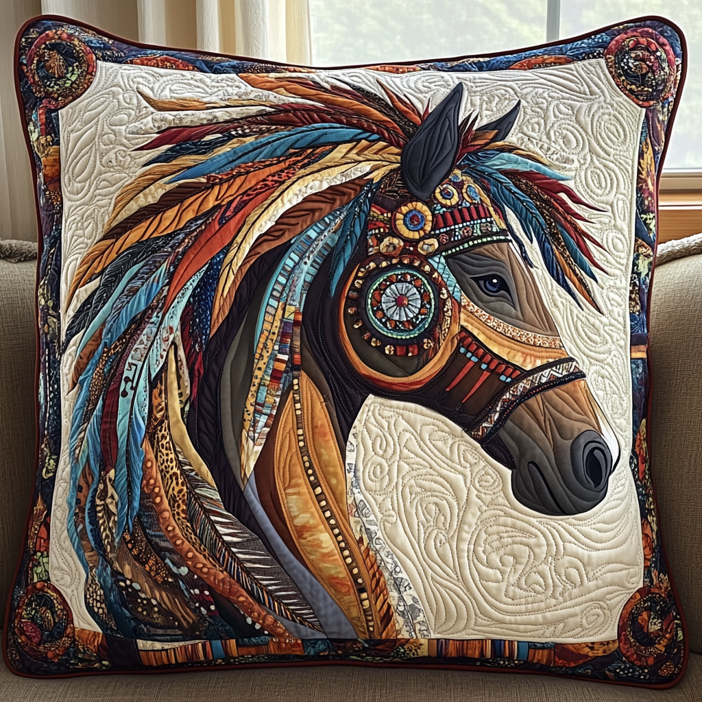 Thunder Steed Quilted Pillow Case NCU0VH242