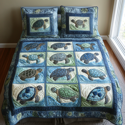 Tidal Serenity Quilted Bedding Set NCU0DV1920