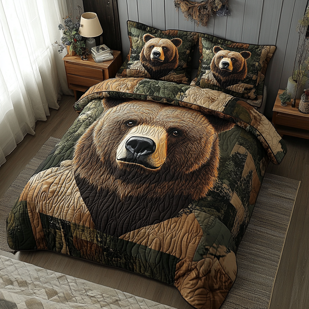 Bear Quilted Bedding Set NCU0VT83