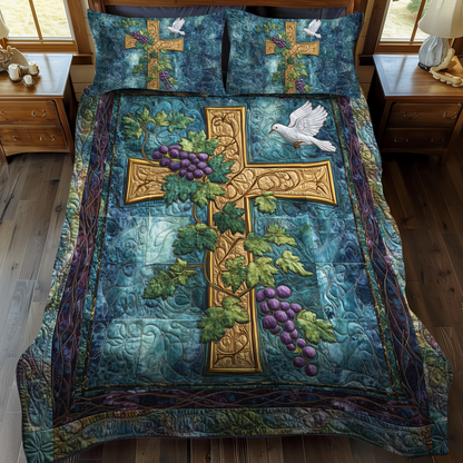 Timeless Faith 3-Piece Quilted Bedding Set NCU0DK1982