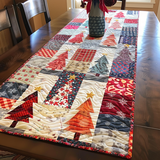 Tinsel Tree Quilted Table Runner NCU0PT169