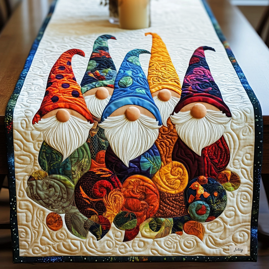 Tinsel Gnomes Quilted Table Runner NCU0VH458