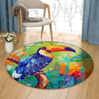 Toucan Bird TN310744A Round Area Rug