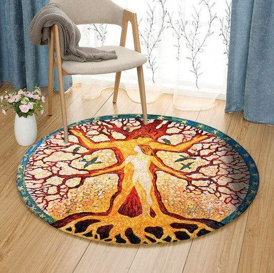 Tree Of Life BL310745A Round Area Rug