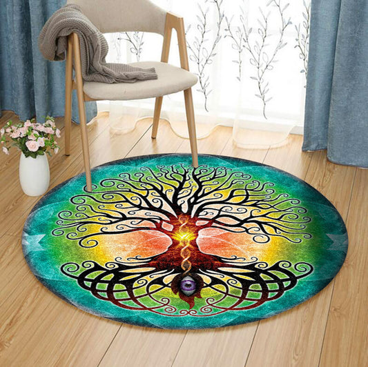 Tree Of Life CG190971TM Round Area Rug