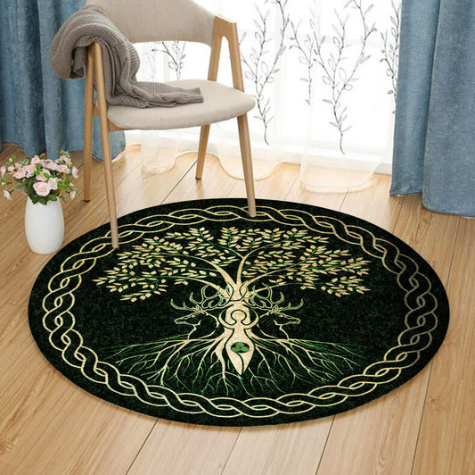 Tree Of Life HM130816TM Round Area Rug